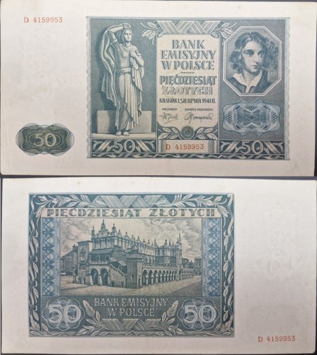 Banknot 50 zł 1941