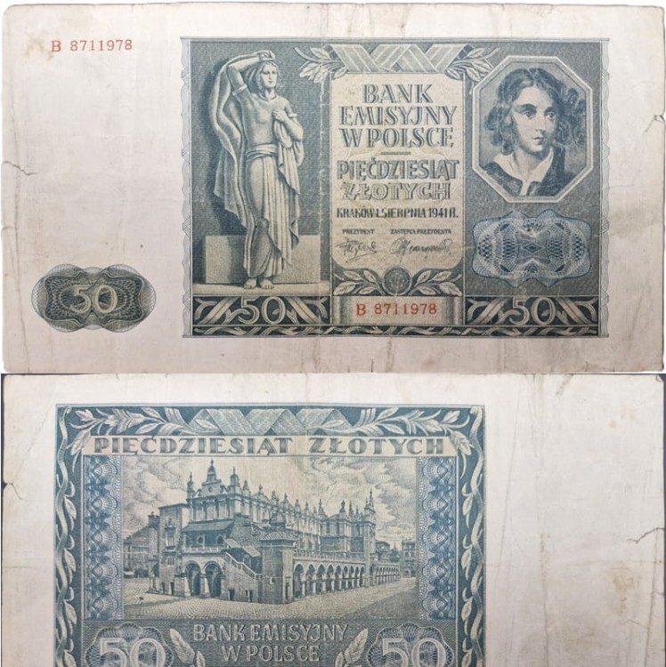 Banknot 50 zł 1941