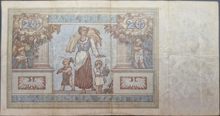 Banknot 20 złotych 1931 awers