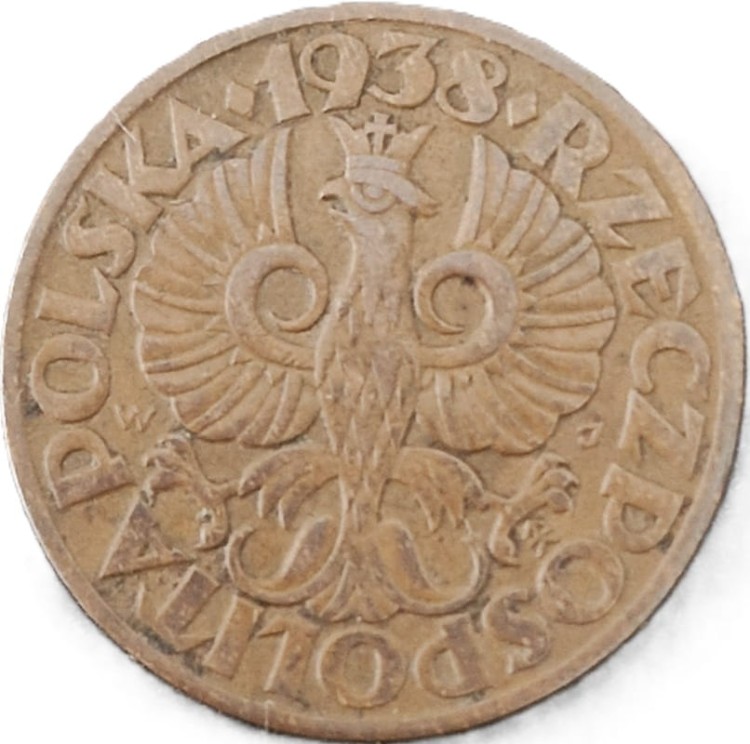 Moneta 5 groszy 1938 awers