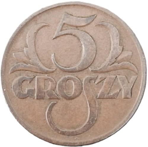 Moneta 5 groszy 1938 rewers