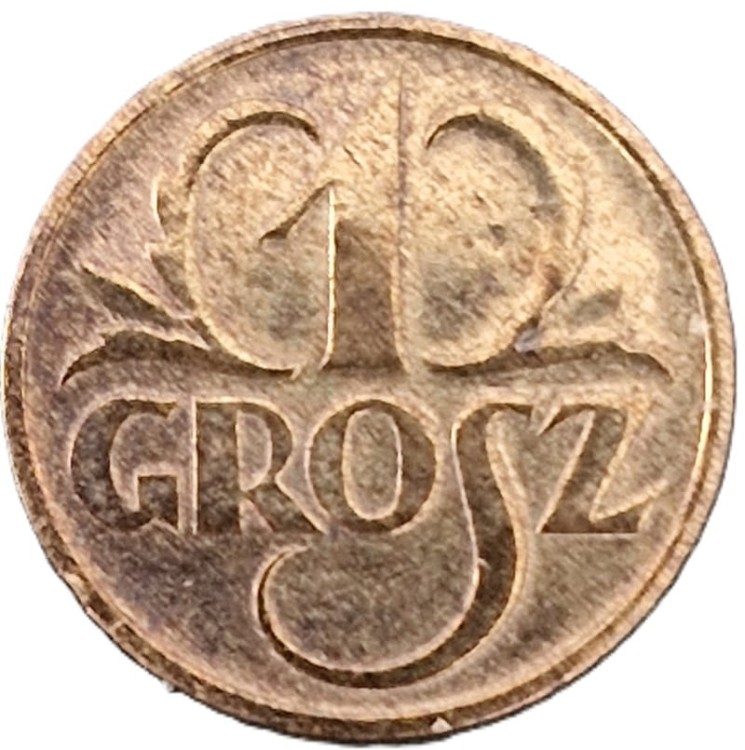 Moneta 1 grosz 1938 rewers