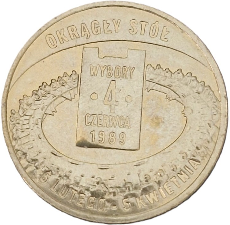 Moneta 2 zł Okrągły Stół 2009 rewers