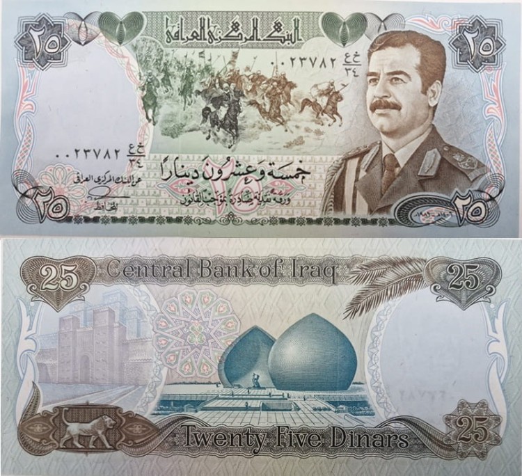 Banknot 50 dinarów Irak Husajn
