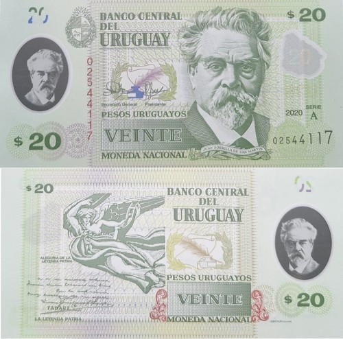 Urugwaj banknot 20 pesos 2020