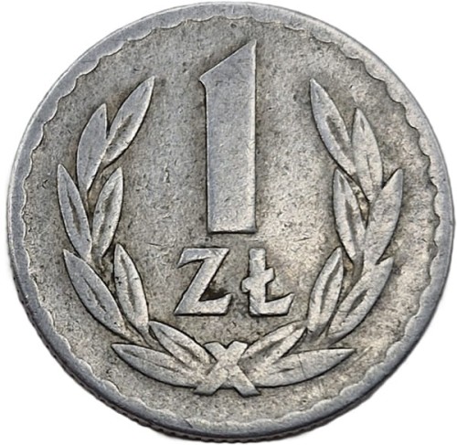 Moneta 1 złoty 1949 bz stan 3 aluminium rewers