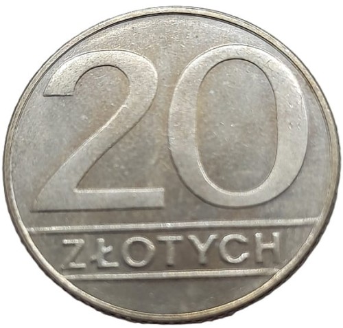 Moneta 20 złotych 1989 rewers