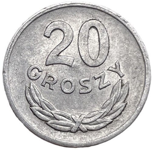 Moneta 20 groszy 1973 rewers