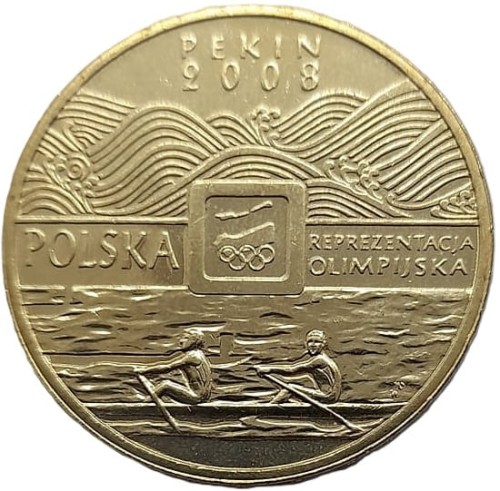 Moneta 2 zł Igrzyska Pekin 2008 rewers