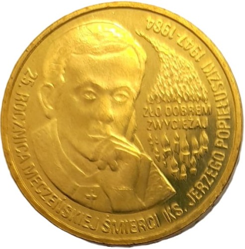 Moneta 2 zł ks Jerzy Popiełuszko 2009 rewers