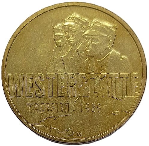 Monet 2 zł Wrzesień 1939 Westerplatte 2009 rewers