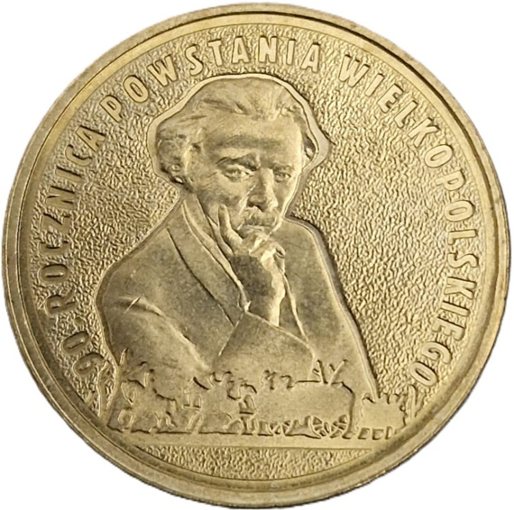 Moneta 2 zł 90 rocznica powstania Wielkopolskiego 2008