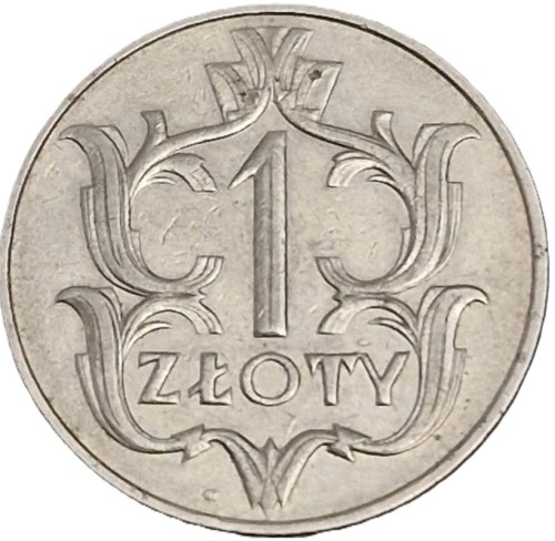 Moneta 1 zł 1929 rewers