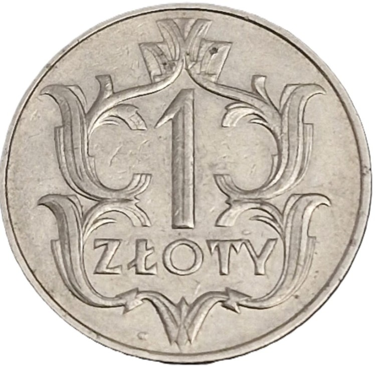 Moneta 1 zł 1929 rewers