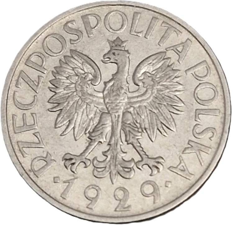 Moneta 1 zł 1929 awers