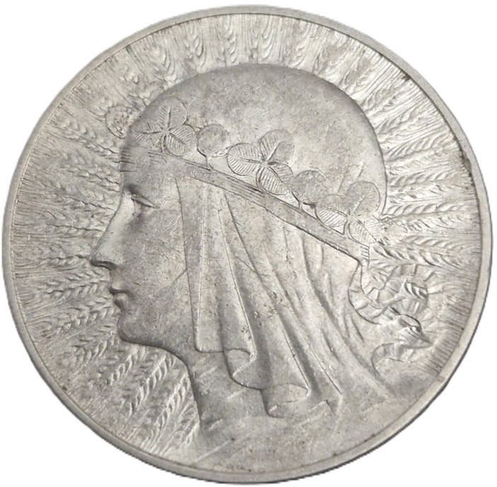 5 złotych 1934 Polonia Głowa Kobiety rewers stan 2