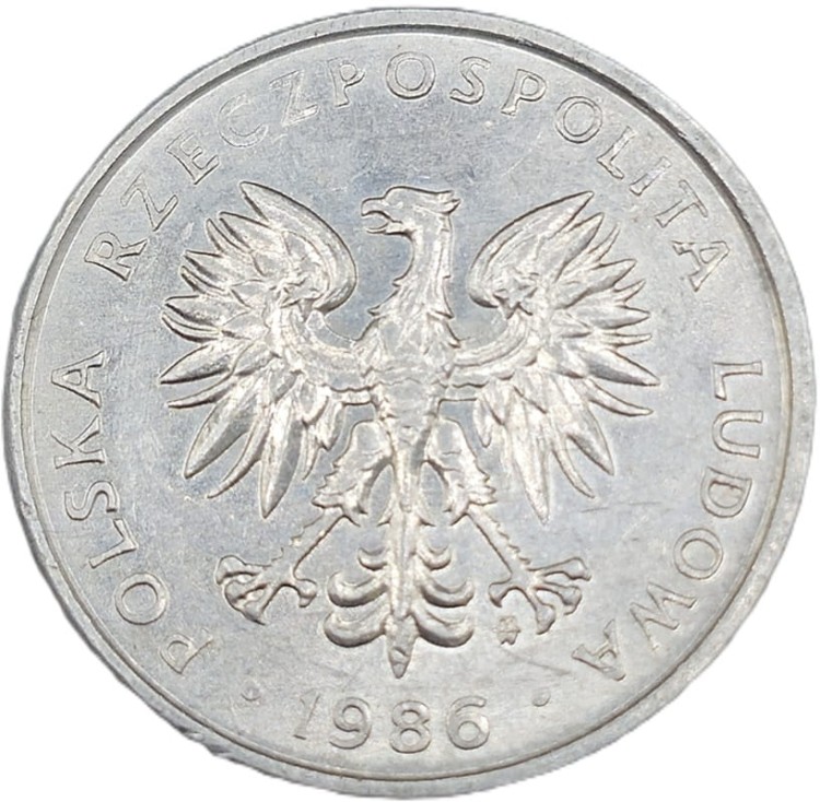 Moneta 50 groszy 1986 rewers