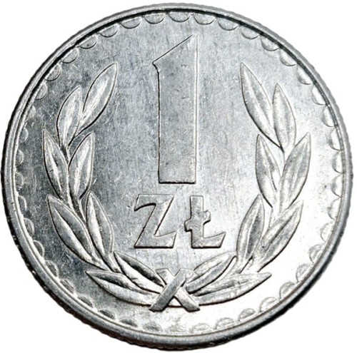 Moneta 1 złoty 1986 stan 1 rewers