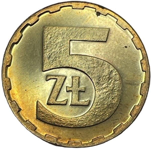 5 złotych 1987 r. awers