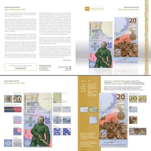 Folder emisyjny do banknot kolekcjonerski 20 zł Bitwa Warszawska