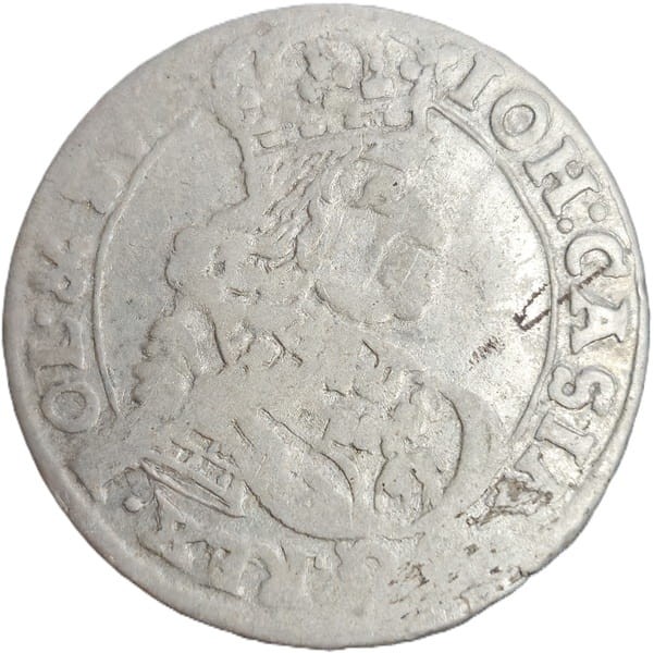 Moneta szóstak 1666 Jan II Kazimierz Bydgoszcz rewers