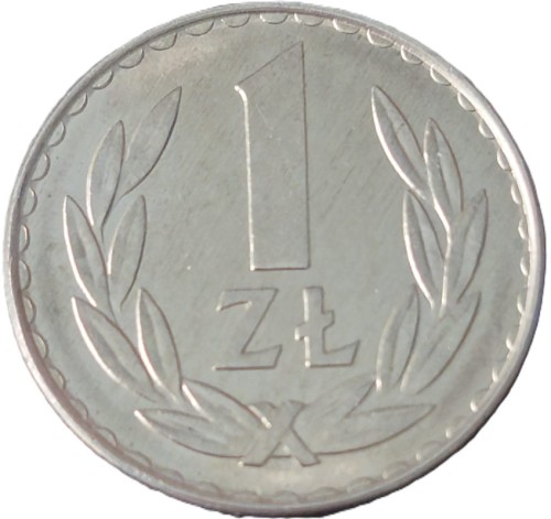 Moneta 1 złoty 1977 rewers