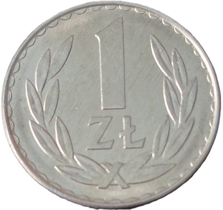 Moneta 1 złoty 1977 rewers