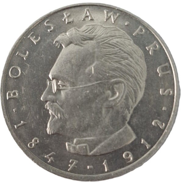 Moneta PRL 10 złotych 1977  Bolesław Prus rewers