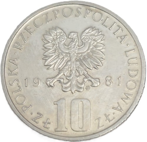 Moneta 10 zł 1981 Prus awers