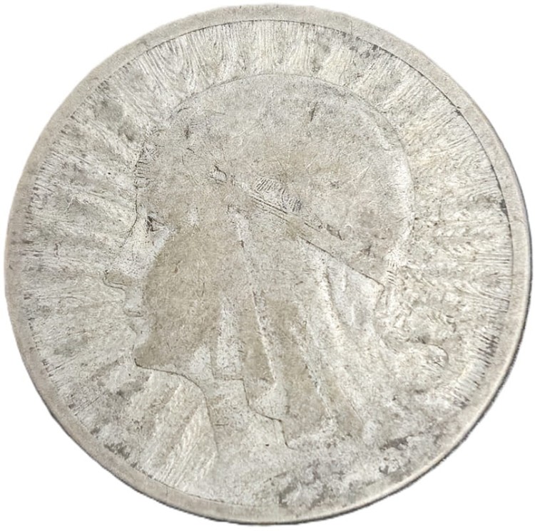 Moneta 2 złote 1933 Polonia Głowa Kobiety stan 3 rewers