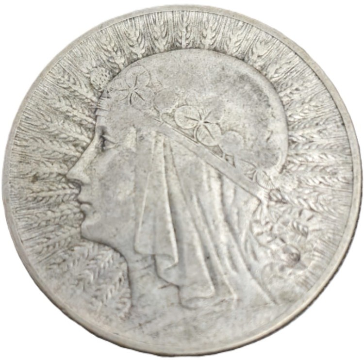 Moneta 5 złotych 1933 Polonia Głowa Kobiety rewers