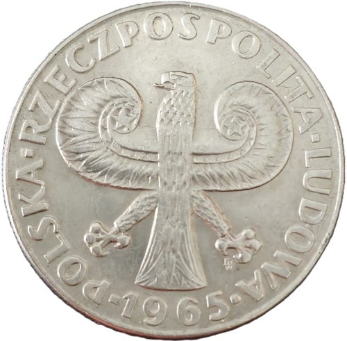Moneta 10 zł Kolumna Zygmunta 1965 rewers
