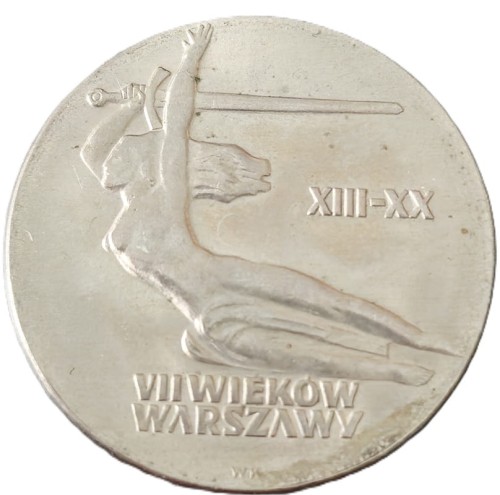 Moneta 10 zł Warszawska Nike 1965 rewers