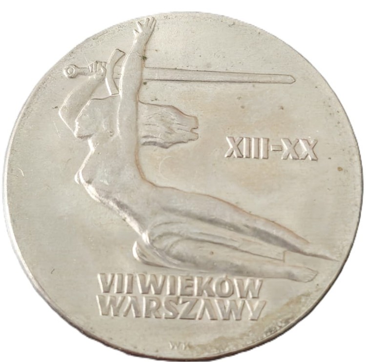 Moneta 10 zł Warszawska Nike 1965 rewers