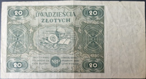 Banknot 20 zł 1947 awers