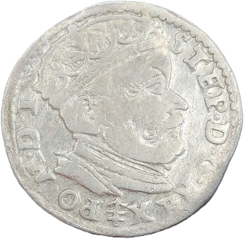 Moneta trojak 1585 Stefan Batory Wilno