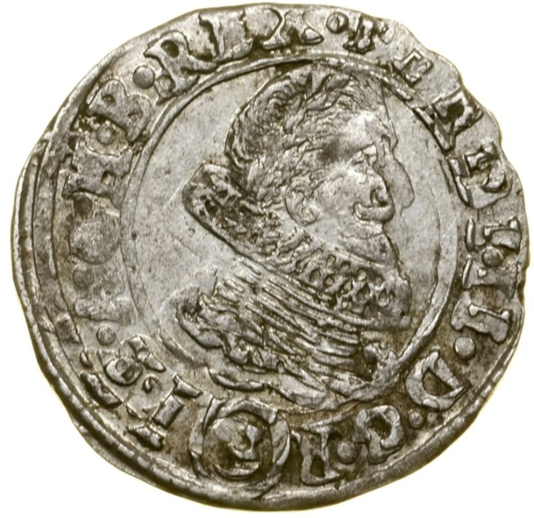 Moneta 3 krajcary 1635 Austria awers