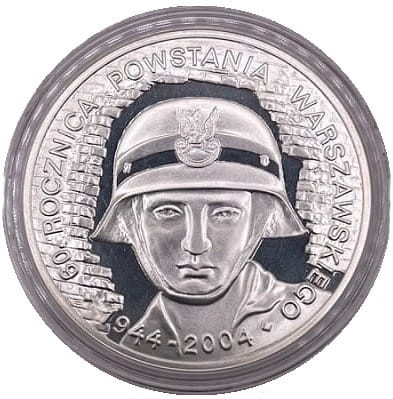 Moneta 10 zł 60 rocznica Powstania Warszawskiego 2004 rewers