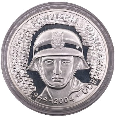 Moneta 10 zł 60 rocznica Powstania Warszawskiego 2004 rewers