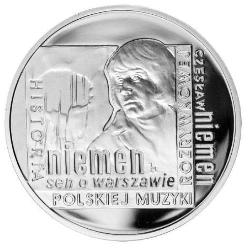 Moneta 10 zł Czesław Niemen 2009 rewers