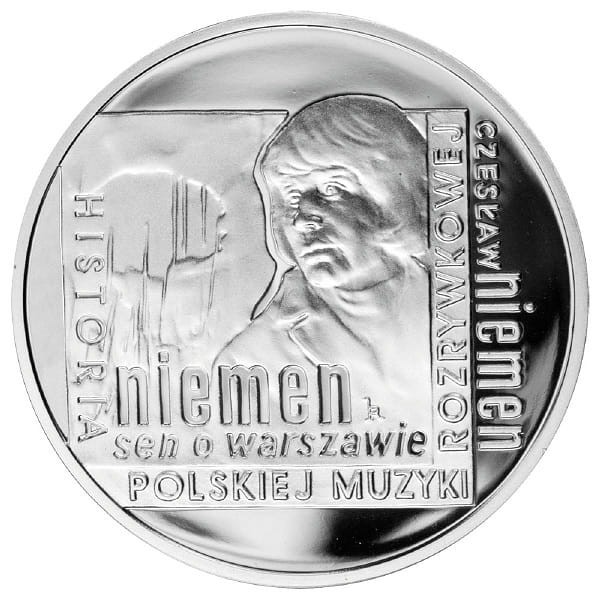 Moneta 10 zł Czesław Niemen 2009 rewers