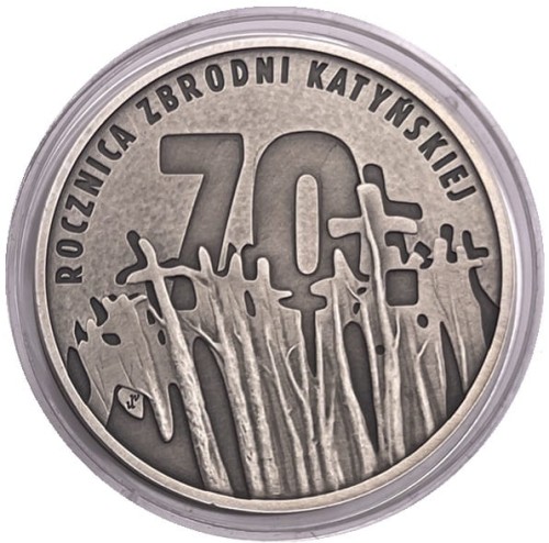 Moneta 10 zł 70 rocznica Zbrodni Katyńskiej 2010 rewers