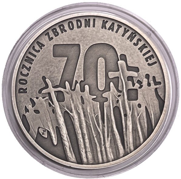 Moneta 10 zł 70 rocznica Zbrodni Katyńskiej 2010 rewers