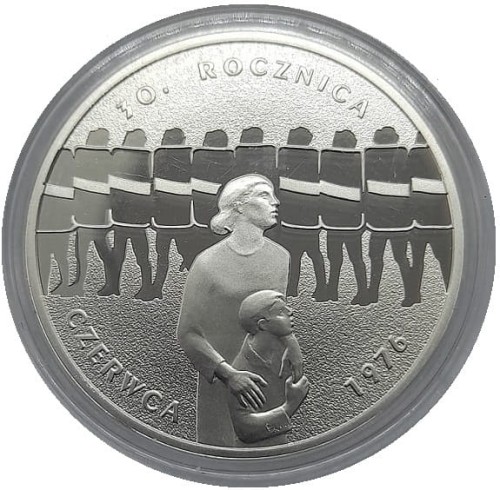Moneta 10 zł 30 rocznica czerwca 76 2006 rewers