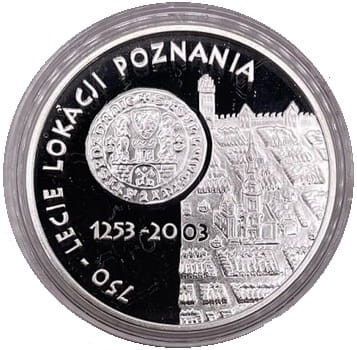 Moneta 10 zł 750-lecie lokacji Poznania 2003 rewers
