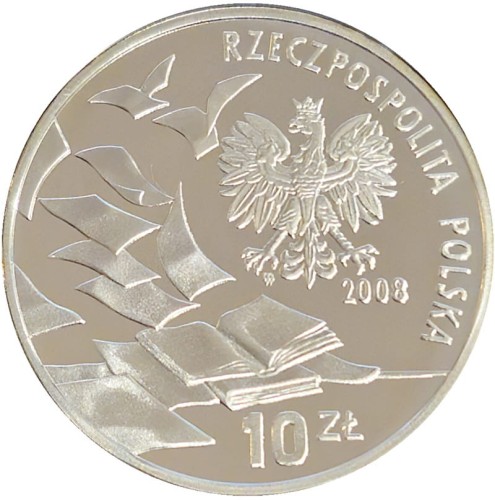 Moneta 10 zł 40. rocznica Marca 68 2008 awers