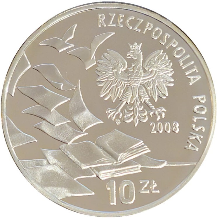 Moneta 10 zł 40. rocznica Marca 68 2008 awers