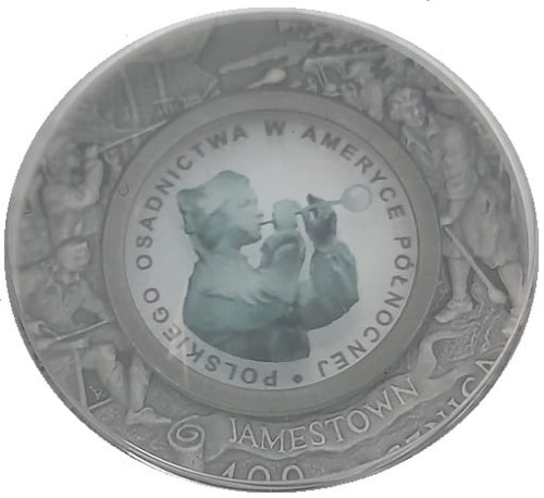 Moneta 10 zł 400. rocz. osadnictwa w Ameryce Północnej 2008 rewers