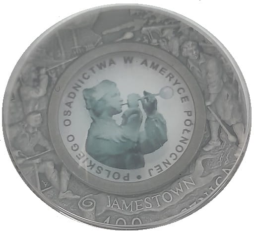 Moneta 10 zł 400. rocz. osadnictwa w Ameryce Północnej 2008 rewers