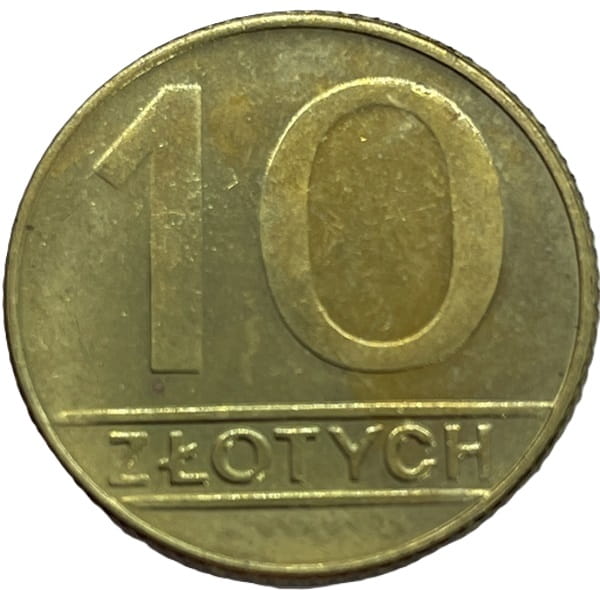 Moneta PRL 10 złotych 1989 awers